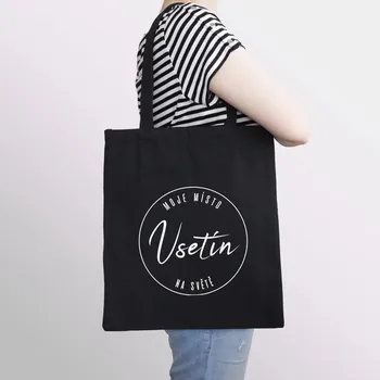 Žertovný předmět Vsetín - moje místo na světě - taška s potiskem