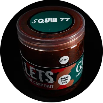 Boilies G.B.U. Dipované Boilies Bullets Squid 77 200 g - 24 mm
