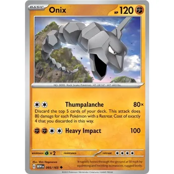 Karetní hra Onix 095/165 - Scarlet & Violet 151 Typ karty: Non-Holo