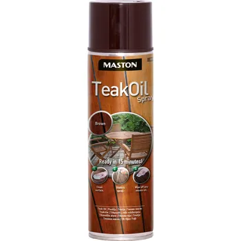 Barva ve spreji Maston spray TEAK OIL BROWN hnědý 500ml
