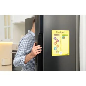 Magnetická kreslící tabulka Magnetický denní plánovač pro děti 21×29 cm - Co dnes? (žlutý)