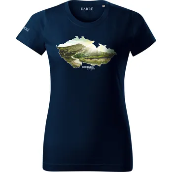 Dámské tričko DARRÉ Dámské tričko Krkonoše - námořnická modrá Velikost: M