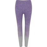 Tombo Přiléhavé, bezešvé, vysoce strečové legíny Barva: fialová - šedá světlá melír, Velikost: L/XL TL300