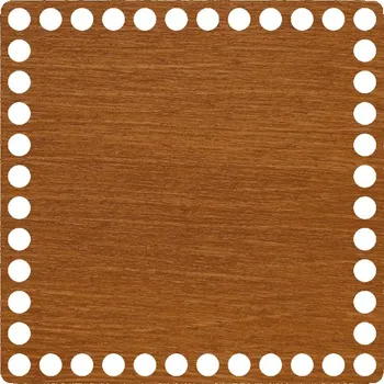 WoodenPuzzle.cz Dno na háčkování - čtverec - ořechová lazura (různé velikosti) Velikost: 10x10 cm
