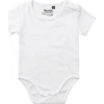 Dupačky Neutral Kojenecké dupačky z organické bavlny s krátkým rukávkem Barva: Bílá, Velikost: 86 NE11030