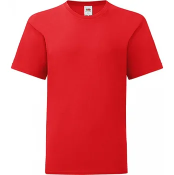 Chlapecké tílko Dětské slim-fit tričko Iconic Fruit of the Loom 150 g/m Barva: červená, Velikost: 164 F130K