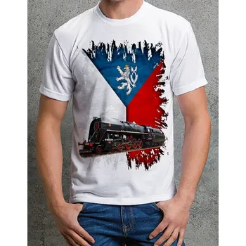 Pánské tričko tričko s lokomotivou 475 II S