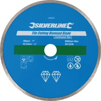 Řezný kotouč Kotouč diamantový řezný 180 × 22,23 × 2,3 mm Silverline 993035