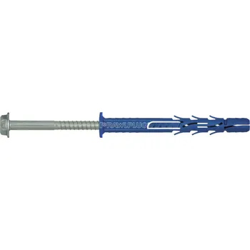 Hmoždinka RAWLPLUG Hmoždinka rámová uzlovací FF1 s límcem, šestihran HEX13 + TORX40 - zinek bílý; 10 x 300 mm
