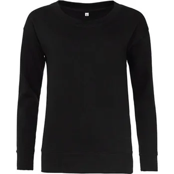 Dámská mikina Dlouhá mikina se širokým výstřihem Just Hoods Barva: Černá, Velikost: M JH036