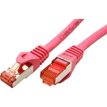 Síťový kabel ROLINE S/FTP patchkabel kat. 6, Component Level, LSOH, 1m, růžový - 21.15.2691