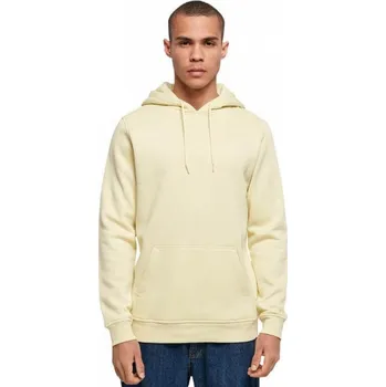 Pánská mikina Teplá mikina Build Your Brand s kapucí a kapsama, 70% bavlna Barva: světle žlutá, Velikost: 5XL BY011