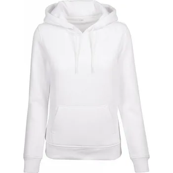 Dámská mikina Build Your Brand Dámská dlouhá teplá mikina s kapucí a kapsou, 70% bavlna Barva: Bílá, Velikost: S BY026