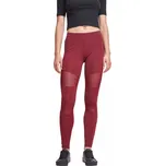 Dámské legíny Urban Classics se síťovanými vsadkami na přední straně Barva: Vínová, Velikost: XS