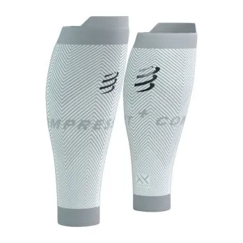 Cyklistické návleky COMPRESSPORT R2 Oxygen White/Nebel Grey T3