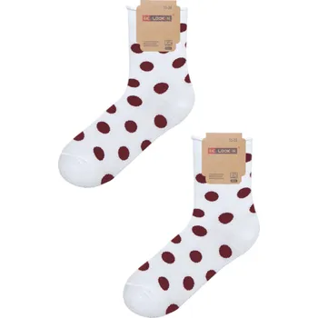 Dámské ponožky Puntíkové ponožky - bílá Velikost: 39-42