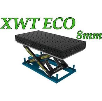Dílenský stůl GPPH Svařovací stůl XWT ECO (8mm) s hydraulickým systémem - 1200x1000mm - díry 28mm, spon 100x100mm