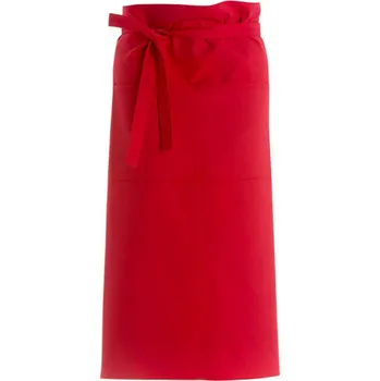 Kuchyňská zástěra Bargear Dlouhá barmanská keprová zástěra s dvojitou přední kapsou Barva: červená, Velikost: 89 x 79 cm K514