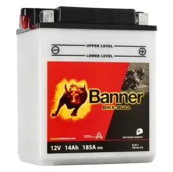 Autobaterie AKUMULATOR 14AH/190A 12V P+ / MOTOCYKLE, YB14LA2 , AKUMULATOR 14AH/190A 12V P+ / MOTOCYKLE, BAN, 51411