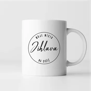 Žertovný předmět Jihlava - moje místo na světě - hrnek s potiskem