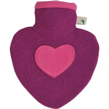 Termofor HUGO-FROSCH Termofor Hugo Frosch srdce s pleteným obalem - malina