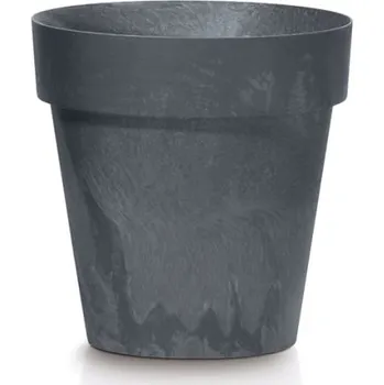 PROSPERPLAST Květináč - CUBE Beton Effect Průměr: 17 cm, Barva: antracit