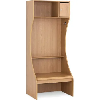 Šatní skříň TRITON Hokejový box - lamino 1970x800x600 mm Dekor / Barva: Javor Mandal, Prostor pod lavicí: úložný prostor pod lavicí