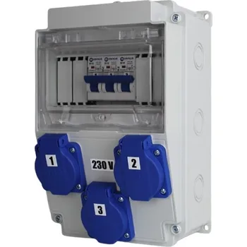 Rozvaděč Stavební rozvaděč s jističi SRZ 21309 - 3x230V, IP44