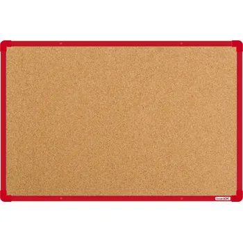 BoardOK - tabule korek 90 x 60 cm, červený rám