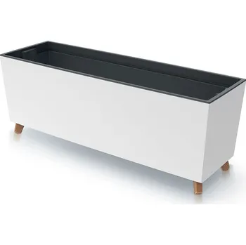 Květináč PRO Truhlík URBI CASE N s vkladem bílý 77cm