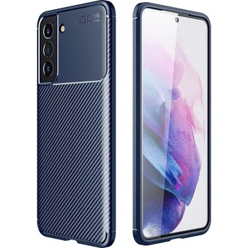 Telefonní příslušenství Kryt Samsung Galaxy M53 Armored Shockproof Carbon Fiber modrý