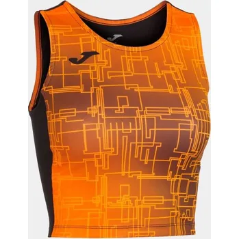 Dámské tričko Dámský/Dívčí sportovní top JOMA ELITE VIII TOP BLACK ORANGE Velikost: 128-140, Barva: BLACK-ORANGE