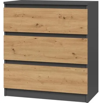 Ložnice FALCO Komoda Malvína M3 antracit/dub artisan
