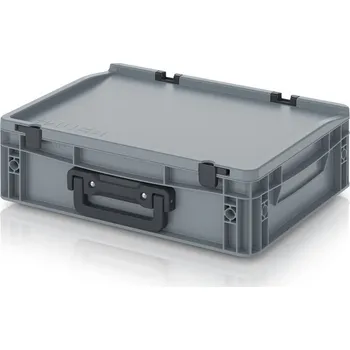 paleta Euro přepravky kufry 1G 40 x 30 x 13,5 cm - Stříbrošedá - materiál: PP - ED 43/12 HG 1G