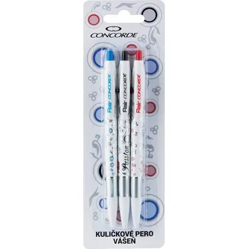 Kuličkové pero CONCORDE Vášeň 3ks, blistr - CH1C