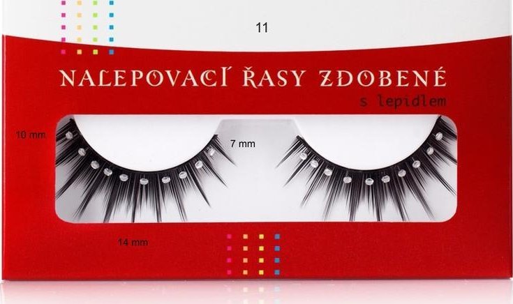 Nalepovací řasy Diva 11 s kamínky