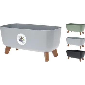 Květináč Květináč Excellent KO-Y89300080zele na nožkách 390x195x220 mm zelený