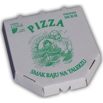 Krabice na pizzu s vlastním potiskem 200ks 24x24x3 cm hnědá / hnědá