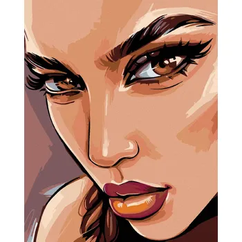 Diamondi Diamantové malování - HNĚDÉ OČI Rozměr: 40x50 cm, Rámování: bez rámu a bez vypnutí plátna