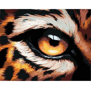 Diamondi Diamantové malování - LEOPARDÍ OKO Rozměr: 40x50 cm, Rámování: bez rámu a bez vypnutí plátna