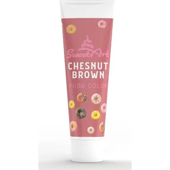 Potravinářské barvivo SweetArt gelová barva tuba Chestnust Brown (30 g)