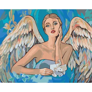 Hračka Diamondi Diamantové malování - VÁNOČNÍ ANDĚL Rozměr: 40x50 cm, Rámování: vypnuté plátno na rám