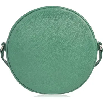 Kabelka Paolo Peruzzi Dámská kulatá kožená crossbody PERUZZI na rameno; máta