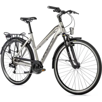 Trekingové kolo Leader Fox Ferrara dámské 2023 stříbrná vel.16,5" /1x8/ - AKCE!