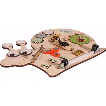 Dřevěná hračka Dětská tabulka vzdělávání a zábavy Hlemýžď Přírodní