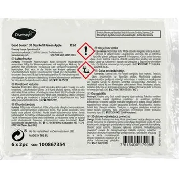 Osvěžovač vzduchu GoodSense náplně do osvěžovače vzduchu, 6x2ks 30dní - Green Apple