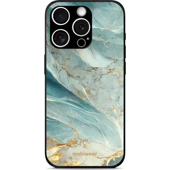 Pouzdro na mobilní telefon Lesklý kryt Mobiwear Glossy - Apple iPhone 15 Pro Max - G022G Zelenkavý a zlatavý mramor (Prémiové lesklé pouzdro, obal, kryt Mobiwear Glossy na mobil Apple iPhone 15 Pro Max - G022G Zelenkavý a zlatavý mramor, materiál Plast + TPU silikon - krytí po všec