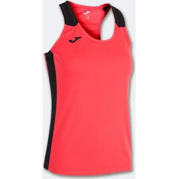 Dámské tričko Dámské/Dívčí sportovní tílko JOMA RECORD II TANK TOP FLUOR CORAL BLACK Velikost: L, Barva: CORAL FLÚOR-NEGRO