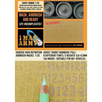 Plastikový model 1/35 SOVIET Turret Nrs 6 - 9,5 mm Airbrush mask