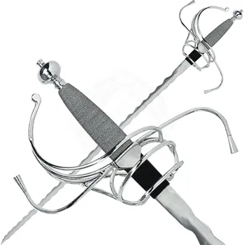 Replika zbraně Haller Rapír Flamberge s plamennou čepelí